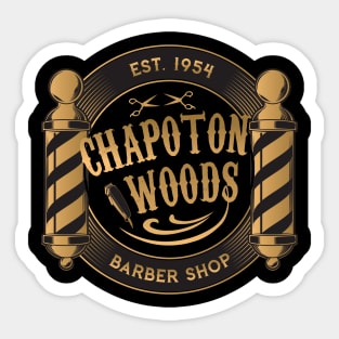 Chapoton Woods Barber Shop Sticker